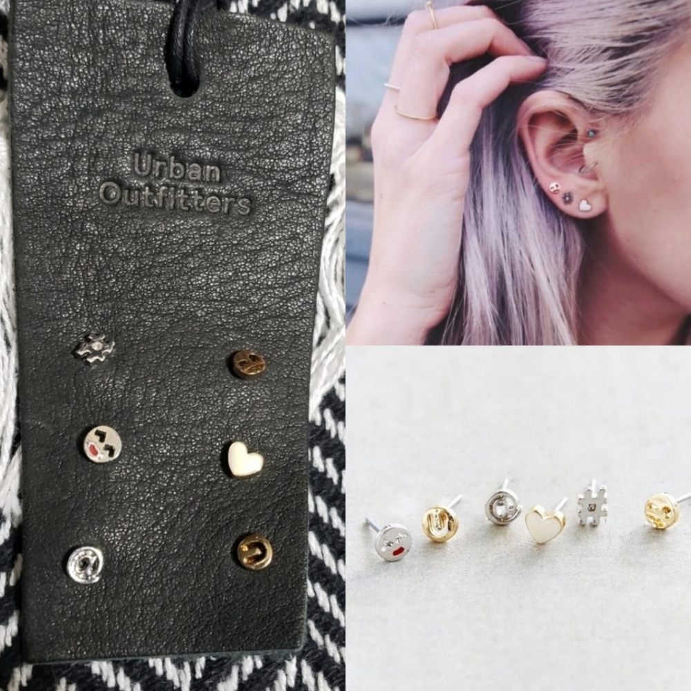 Urban Outfitters Emoji Earring Set*NWT* 6 Total*